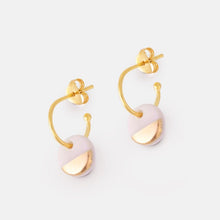 Load image into Gallery viewer, Gold dipped earrings - dusty rose