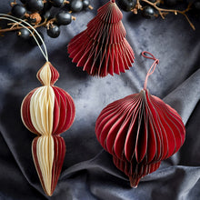 Load image into Gallery viewer, Xmas decs - tinkle ornament - red - set of 3