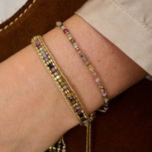 Load image into Gallery viewer, Anastasia gold & tourmaline beaded bracelet SS