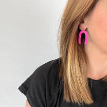 Load image into Gallery viewer, Colourful arc earrings - various colours