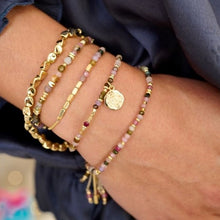 Load image into Gallery viewer, Azalea tourmaline gold bracelet