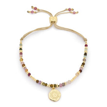 Load image into Gallery viewer, Azalea tourmaline gold bracelet