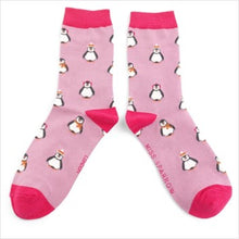 Load image into Gallery viewer, Baby penguins socks - mauve