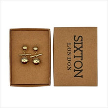 Load image into Gallery viewer, Ball & bar drop earrings