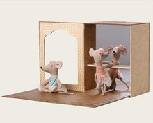Load image into Gallery viewer, Ballet mice in dance studio - little sister & brother