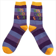 Load image into Gallery viewer, Best Dad ever socks - purple