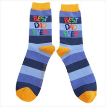 Load image into Gallery viewer, Best Dad ever socks - blue