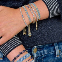 Load image into Gallery viewer, Bliss blue aventurine gold bracelet