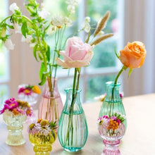 Load image into Gallery viewer, Boho ribbed glass bud vase