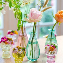 Load image into Gallery viewer, Boho ribbed glass bud vase