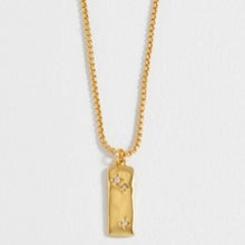 Load image into Gallery viewer, Molten tablet CZ drop pendant necklace - gold