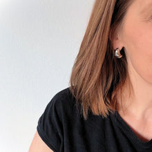 Load image into Gallery viewer, Chunky tear drop stud earrings - gold or silver