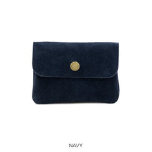 Load image into Gallery viewer, Suede leather button purse - various colours
