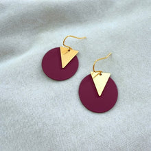 Load image into Gallery viewer, Coloured disc earrings - various colours