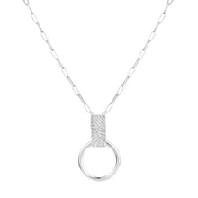 Load image into Gallery viewer, Contrasting chunky textured necklace - silver