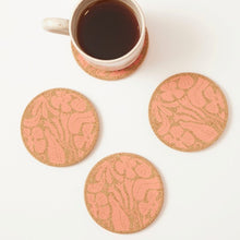 Load image into Gallery viewer, Cork coater - flora - pink
