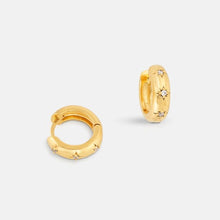Load image into Gallery viewer, Crystal cosmic huggie earrings - gold