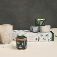 Load image into Gallery viewer, Cypress & fir ribbed glass candles boxed gift set - 3 x votives