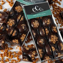 Load image into Gallery viewer, Dark choc sea salt & caramel barrel bar