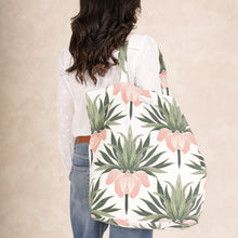 Load image into Gallery viewer, Deco bud canvas bag - ivory