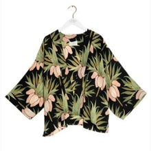 Load image into Gallery viewer, Deco bud kimono - black