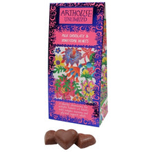 Load image into Gallery viewer, Floral tropicana - milk choc & honeycomb crunch choc hearts