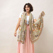 Load image into Gallery viewer, Flower arch scarf - sage