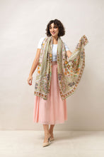 Load image into Gallery viewer, Flower arch scarf - sage