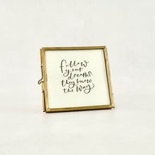 Load image into Gallery viewer, Mini pictures in brass frames