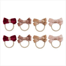 Load image into Gallery viewer, Glitter velvet bow salon hair clips