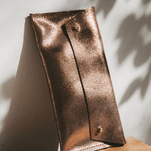 Load image into Gallery viewer, Leather double stud glasses case - various colours