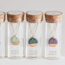 Load image into Gallery viewer, Gold dipped necklace - forest green