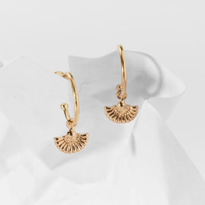 Gold angel earrings