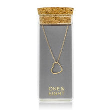 Load image into Gallery viewer, Gold open heart necklace
