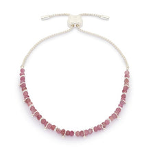 Load image into Gallery viewer, Harmony pink tourmaline silver bracelet