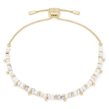 Load image into Gallery viewer, Harmony white howlite gold bracelet