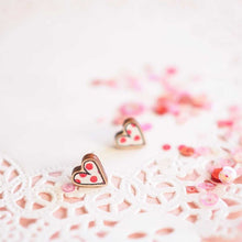 Load image into Gallery viewer, Wooden earrings - heart