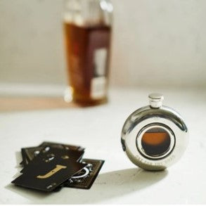 Round hip flask - one for the road