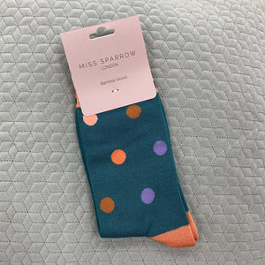 Spots socks - teal