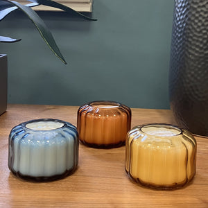 Ripple glass candles