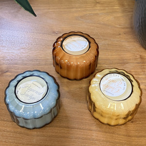Ripple glass candles