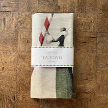 Load image into Gallery viewer, Candy cane Christmas tea towel