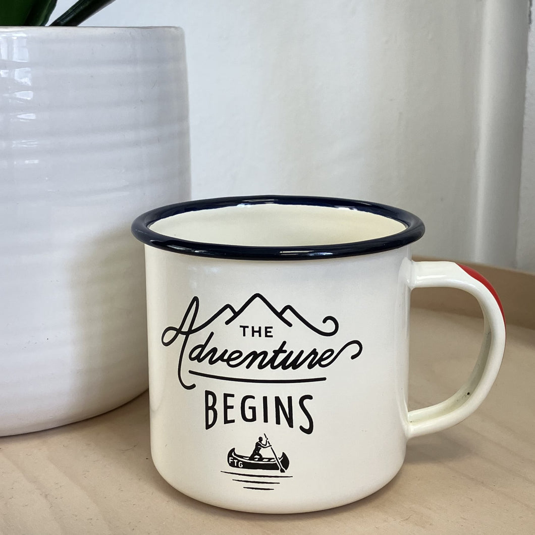 Enamel mug - the adventure begins
