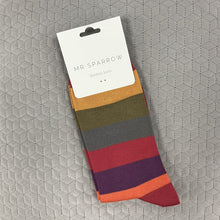Load image into Gallery viewer, Wide stripes socks - mulberry
