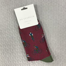 Load image into Gallery viewer, Cyclists socks - burgundy