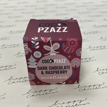 Load image into Gallery viewer, Dark chocolate & raspberry snowflakes