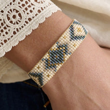 Load image into Gallery viewer, Junie navy gold friendship bracelet
