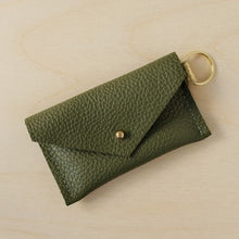 Load image into Gallery viewer, Leather keyring card holder - various colours