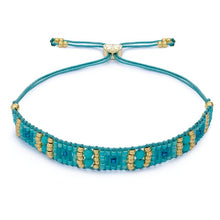 Load image into Gallery viewer, Leilie turquoise howlite & gold beaded friendship bracelet