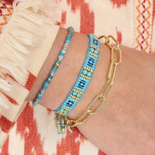 Load image into Gallery viewer, Leilie turquoise howlite & gold beaded friendship bracelet